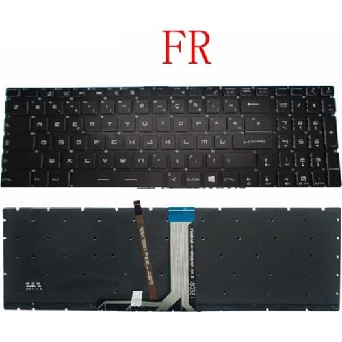 French backlit FR Keyboard For MSI GT62 GT72 GE62 GE72 GS60 GS70 GL62 GL72 GP62 GT72S CX62 GL63 GL73 GS72V FR AZERTY Clavier