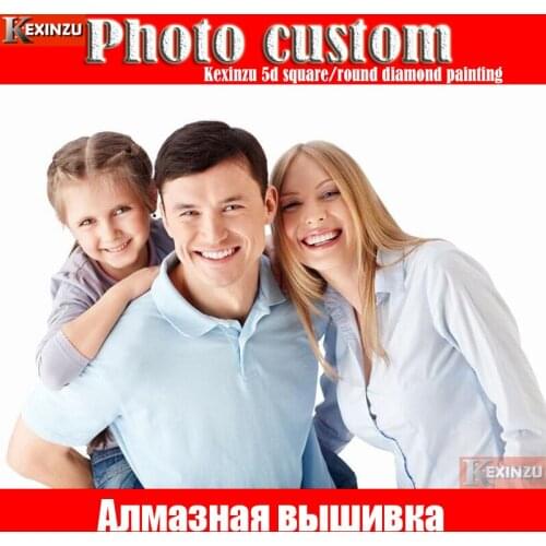 Kexinzu Diamond Painting Photos Custom Full Square Picture of Rhinestones Diamond Embroidery for Baby,Weeding and Parents gift