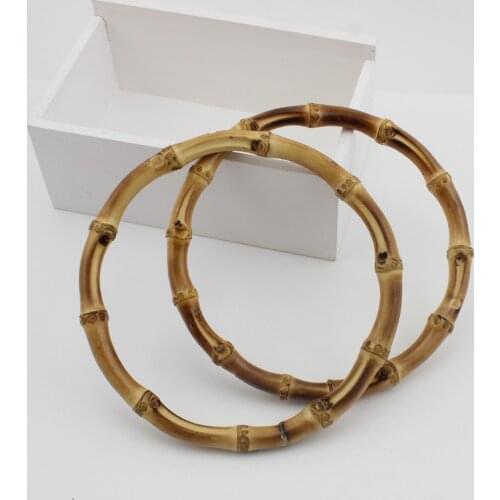 4-10 pieces,12cm 15cm 18cm round bamboo circle ring for DIY bag handbag handle,Real bamboo handle for crafts sewing