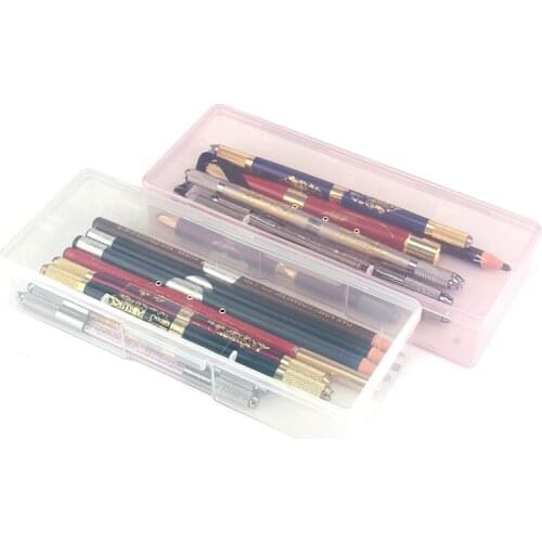 1pc Tattoo Blade Needle Storage Box Case Pink White Manual Embroidery Microblading Pen Rectangle Organizer Display Container