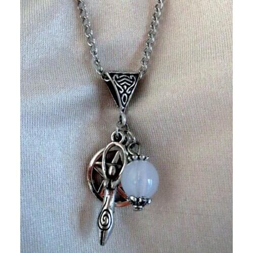 HOT Fashion Vintage GODDESS Pentagram Crystal bead Charms Statement Choker Sweater Chain Necklace Pendant jewelry - 47