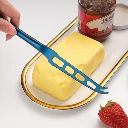 Multifunction Butter Knife With Hole Stainless Steel Cheese Dessert Jam Knife Cutlery Tool Kitchen Toast Bread Knife Tableware
