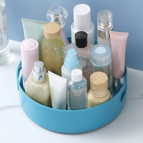 Multiuse Rotation Spice Bottles Storage Tray Table Top Rack Organizer Makeup Tray Organizer Vanity Plate Desktop