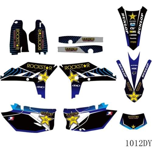 Full Graphics Decals Stickers Motorcycle Background Custom Number Name 3M For YAMAHA WR450F WR 450F WRF 450 2012 2013 2014 2015