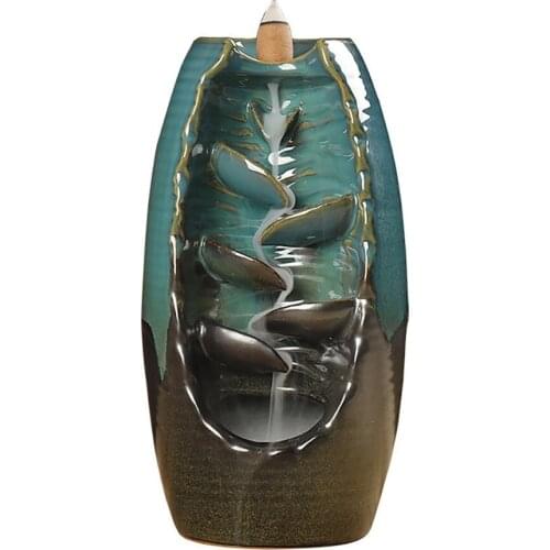 Backward incense burner stone Glazed pottery Living Room Decorations Aromatherapy Diffusers Ornament Home