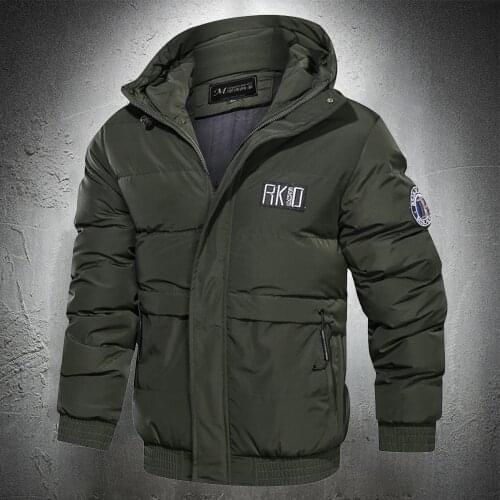 Mens Parka Jacket Autumn Winter Hooded Thicken Coat Military Army Jacket Puffer Jacket Fashion Clothing Men Outwear Coat 2021