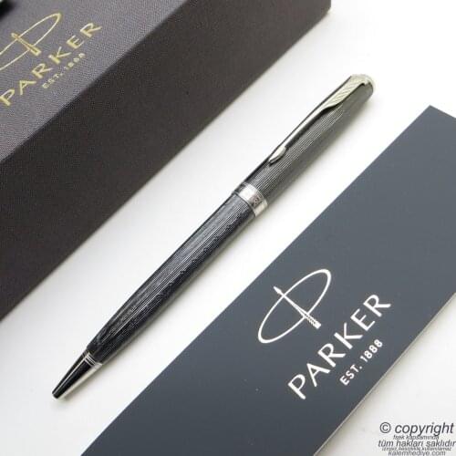 Parker Sonnet Anthracite Deep Engraved Ballpoint Pen | Parker Pen | İsme Special Pen | Gift Pen