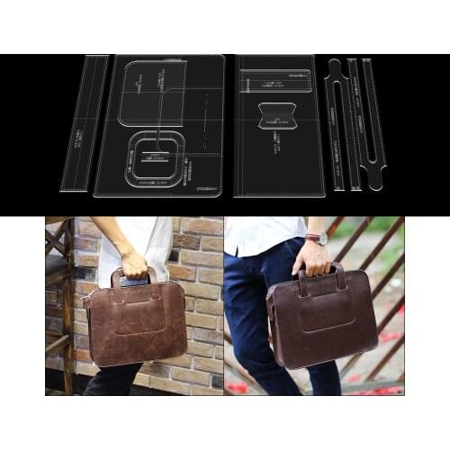 Diy Leather kraft classic handbag sewing pattern diy handmade craft template