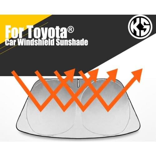 Car Heated Windshield Sunshade For Toyota Corolla RAV4 Prado Land Cruiser Window Windscreen Cover Auto Sun VisorSolar Protection