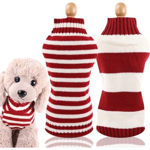 Pet Dog Sweater Knit Apparel Winter Dog Clothes Cat Clothing Stretch Dog Outfit Poodle Bichon Pomeranian Schnauzer Pet Costume