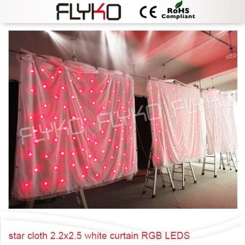 High Quality White LED Star Curtain RGBW Color Mixing LED Star Cloth For Wedding Decoration,DJ Bands' Background