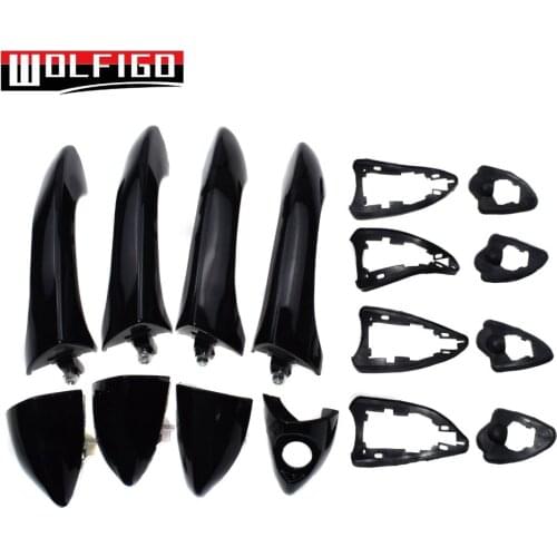 WOLFIGO New Black Outer Outside Door Handle Front Rear Left Right For Bmw X5 E53 51218257737, 51218257738