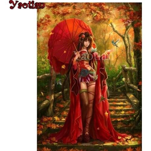 5D DIY Diamond Painting Japanese cartoon girl Full Square Round Drill Embroidery Beads Cross Stitch Kits 5D Home Decor mosaic