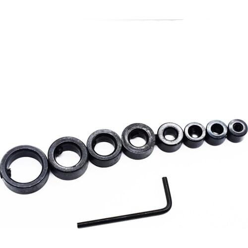 9pcs Woodworking Drill 3-16mm Locator Drill Bit Depth Stop Collars Ring Positioner Drill Locator Wood Drill Bit