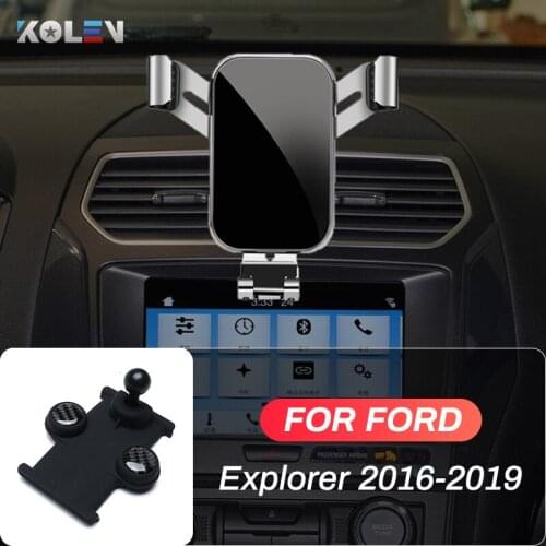 Car Mobile Phone Holder For Ford Explorer 2016 2017 2018 2019 GPS Gravity Stand Air Vent Mounts Navigation Bracket Accessories