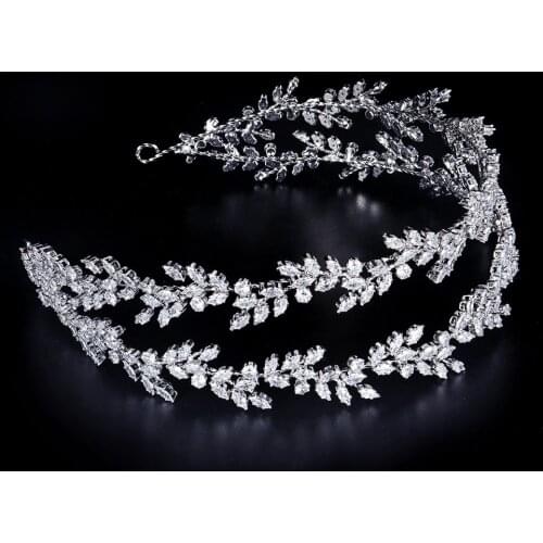 Crystal Headbands Luxury Bridal Crowns Elegant Headwear Prom Hair Wear Wedding Jewelry Cz Tiaras