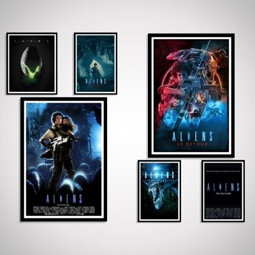 High Resolution Space Movie Aliens Capture HD Sci-Fi Poster Prints Home Decor Gift Wall Stiker Art Silk For Living Room