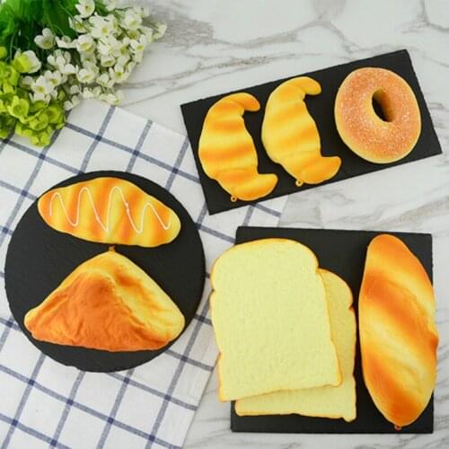 Artificial Decorations Foods PU Simulated Toast croissants model 3D fake breads furnishing articles bread 8pcs/set