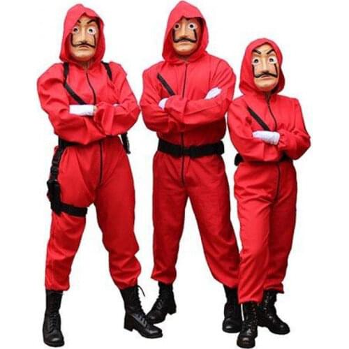 Halloween Salvador Dali Movie Costume The House of Paper La Casa De Papel Cosplay Costumes Christmas Party Heist Money Game