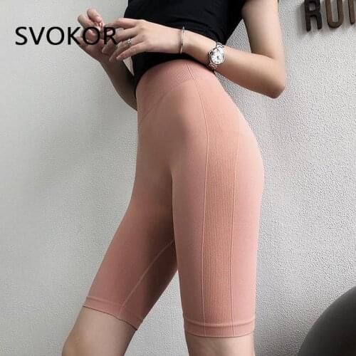 SVOKOR Push Up Leggings Women Sport Knee-Length Fitness Sexy Activewear Gym Legging Mujer Workout Pants Stretchy Casual