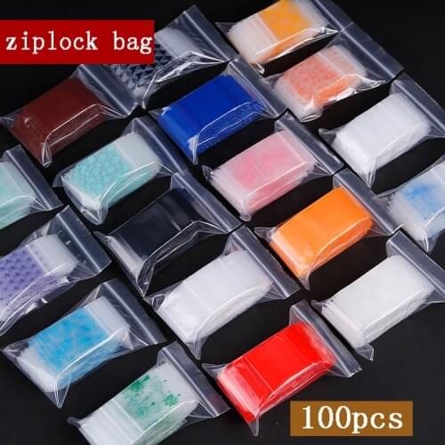 100PCS 4X5cm Small Cute Cheaper Plastic Zipper Print Bags Ziplock Plastic Packaging Pouches Jewelry Candy Pill Pack Thick 0.24mm