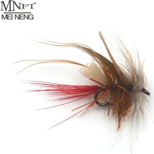 MNFT 10PCS/Pack Fly Fishing Grass Hopper Flies Grey Brown Hair Foam Trout Dry Fishing Flies 14