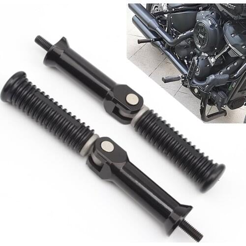 Motorcycle Black Foot Pegs Pedal Bracket Rear Passenger FootPeg Support Mount For Harley Softail Fat Boy Breakout Heritage 18-20