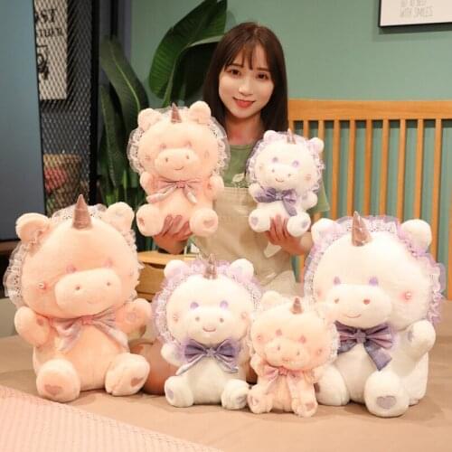 1pc 23/30/40cm Kawaii Lolita Unicorn Plush Toys Soft Animal Stuffed Dolls Lovely Unicorn Pillow Children Girlfriend Xmas Gift