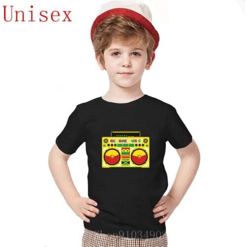 2020 new Reggae Rasta Boombox Red Gold and Green Jamaica teenage girls clothing Top Cheap Tee Shirts Unique Fashion boy clothes