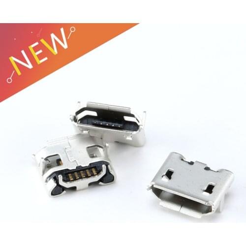 20pcs Mini usb Connectors Micro Jack Connector Female 5pin Charging Socket Micro USB 5Pin Inserting Plate Seat