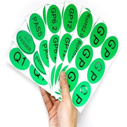 200pcs GP Printed Self-adhesive Stickers European Norm Case Label Custom Environment Green Label Sticker
