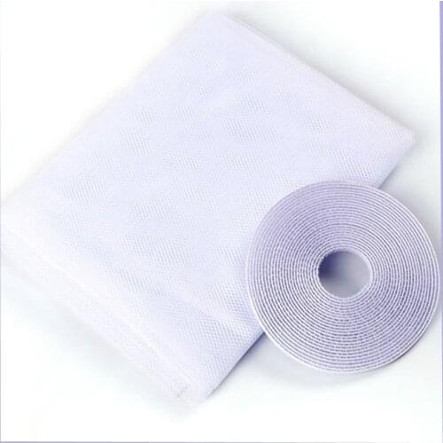 2pcs 150cmx130cm Room Insect Window Net Mosquito Anti Kitchen Door Indoor Bug Flying Mesh Protector Curtains Adhesive Screen Net