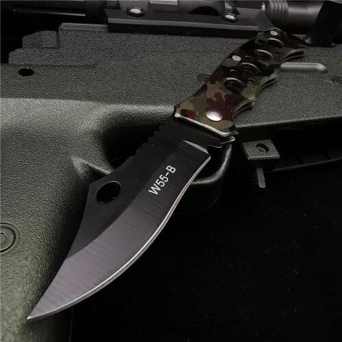 17CM (7') 58HRC Folding Knife, Pocket Knife Tactical Outdoor Stainless Steel Survival Hunting Camping Knife, Fishing Picking