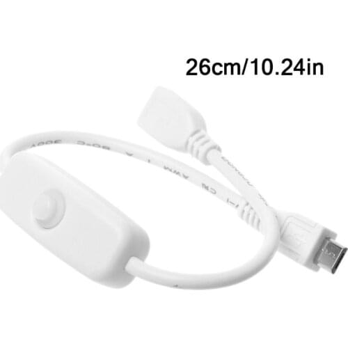 Micro USB Female to Male Power Supply Extension Cable With On Off Switch for Raspberry Pi Samsung Xiaomi Huawei Android Cellphon