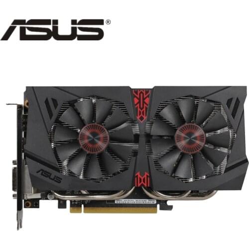 Original ASUS GTX 960 4GB Video Card GPU GeForce STRIX GTX960 4G Graphics Cards Computer Game PUBG Desktop PC Map 750 Ti VGA DVI