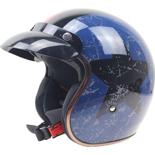 ABS Vintage Motorcycle Helmet Retro Scooter Jet Open Face Small Shell Motorbike Riding Capacete Moto