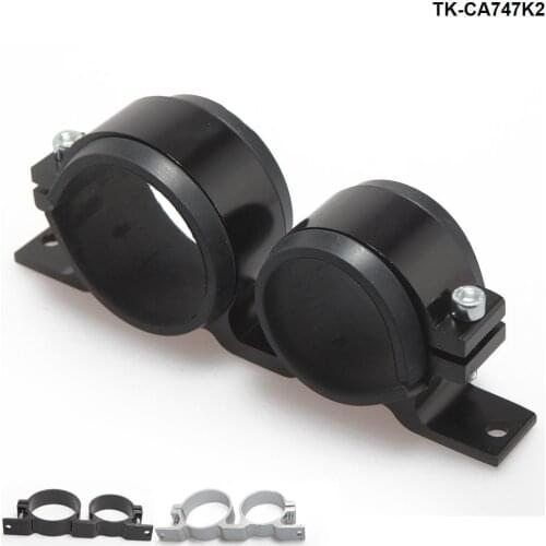 Billet Aluminium 044 Electric Fuel Pump & Fuel Filter Bracket 50mm & 60mm Mounting Braket Twin Dual Double HU-CA747K2