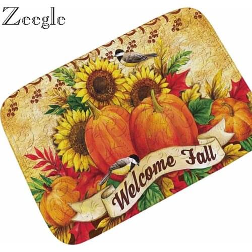 Zeegle Doormats Anti-slip Area Rug Living Room Bedroom Birds Flowers Pattern Floor Carpets Bedside Rugs Absorbent Bathroom Mats
