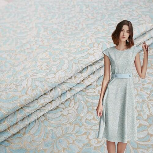 Jacquard brocade fabric is used in dresses women sewing for decorations and pillows upholstery fabrics the dresses fabric