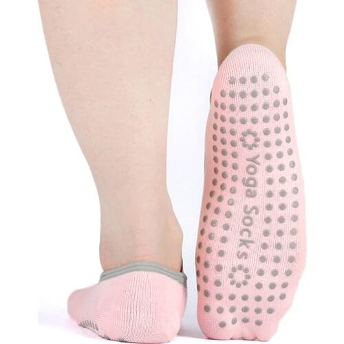 Womens Yoga Socks Low Cut Anti Slip Sticky Bottom Workout Pilates Grip Sock For Woman Dance Slippers Fitness Ballet Socken