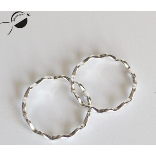 Kissilver Women Vintage Rings Silver S925 Fashion Jewelry Round Ring Casual Party Jewelry Lover Gift Women Rings Female Silver