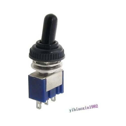 10pcs AC 125V 6A ON/ON 2 Position SPDT Toggle Switch with Waterproof Boot