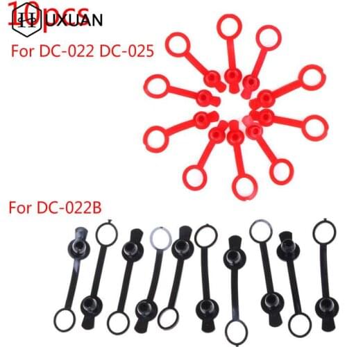 10Pcs Red Black DC Power Waterproof Cap For DC-022 DC-025 DC-022B Jack Charging Socket Connector