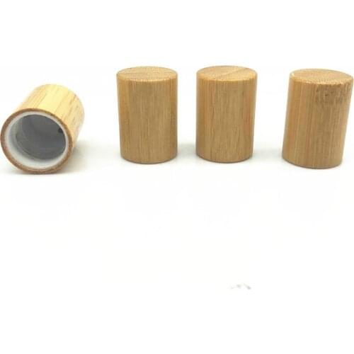 16mm Natural Bamboo Lid Covered Bottle Cap Roll on Bottle Cover Bamboo Screw Cap 20pcs/lot P286
