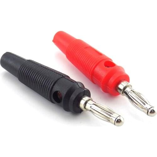 2pcs 4mm Banana Plug Audio Connectors Binding Post 4mm Banana Jack Plug For Cable Terminals DIY Connectors