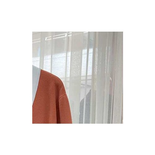 2021 Spring and Summer New Color Contrast V-neck Loose Long-sleeved Knitted Cardigan Women Sweater