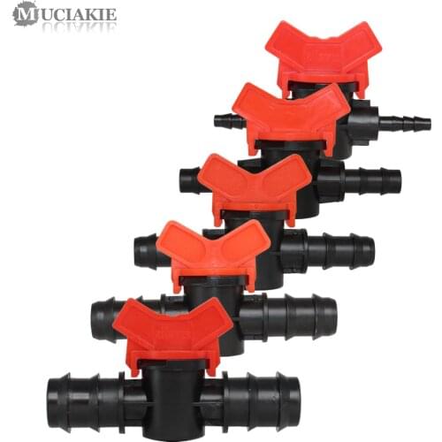 MUCIAKIE 50PCS 4MM 8MM 16MM 20MM 25MM Garden Equal Water Connector Switch Valve Hose Tubing Coupling Adaptor Garden Irrigation