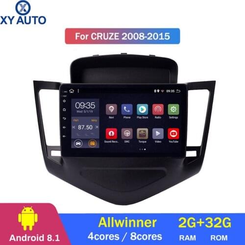 9 inch 2.5D IPS HD multi-touch screen Android8.1 2G RAM 32G ROM NAVI For Chevrolet Cruze 2008-2015 with Bluetooth USB WIFI SWC