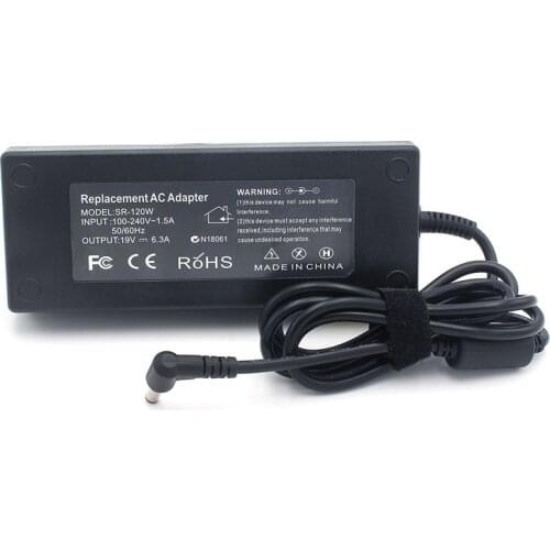 120W EU/US/ UK /AU Plug 19V6.32A 5.5mm*2.5mm AC Power Adapter 19V 6.32A Power Supply Charger