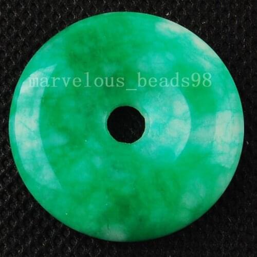 Free shipping Fashion Green Jad Round Pendant 1Pcs MC3059